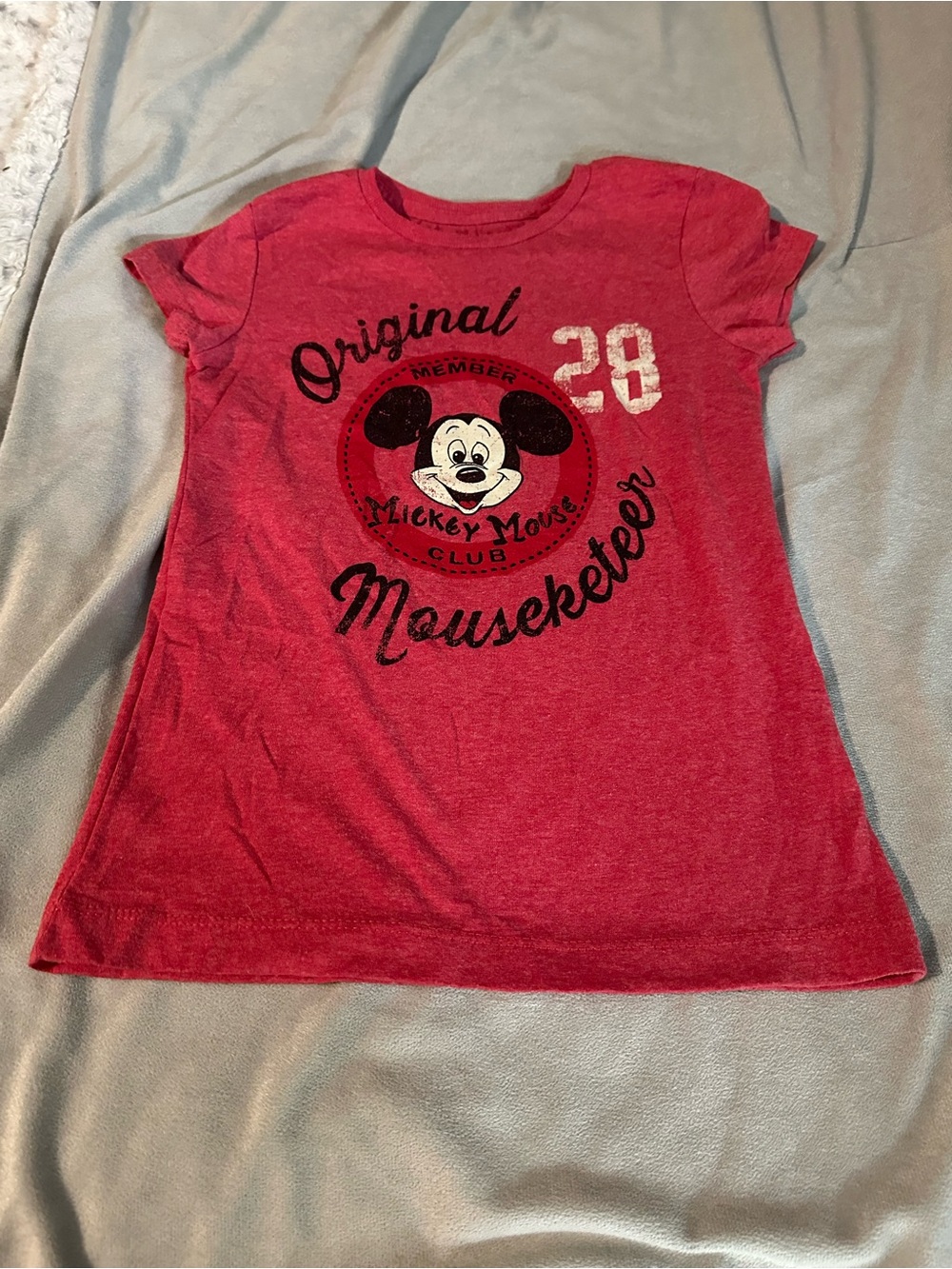 Disney Red Girls' Mickey Mouse Mouseketeer Tee
